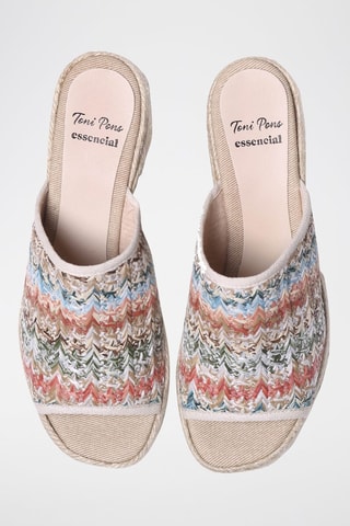 Mules com salto Kiara-Hk - Bege - Multicor