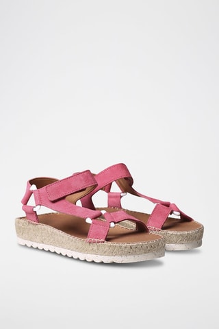 Alpargatas com plataforma Rosa - Vermelho