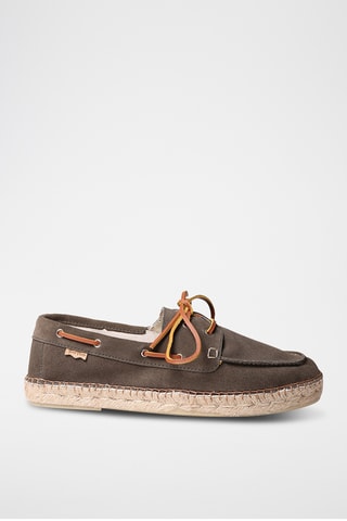 Sapatos de vela em nobuck Davos - Caqui