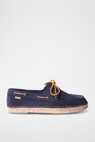 Sapatos de vela em nobuck Davos - Azul