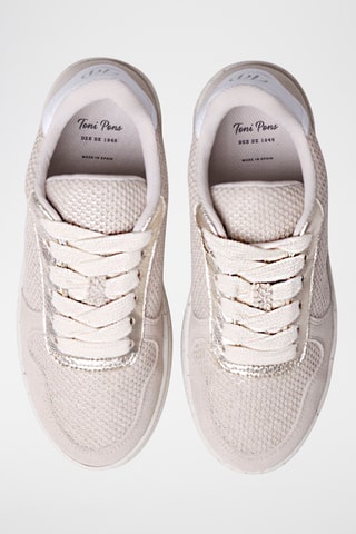 Sapatilhas em couro Aurelia - Bege