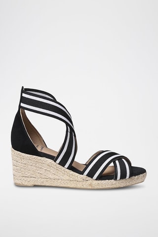 Sandálias com cunha Fama-Ld - Preto - Preto