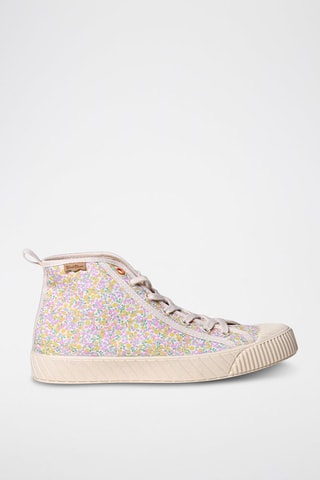 Sneakers subidos Branco - Bege