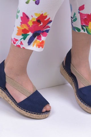 Alpargatas com cunha Verde - Azul