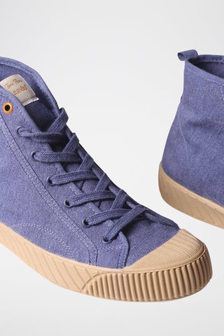 Sneakers subidos Bege - Azul-claro