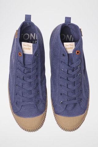 Sneakers subidos Bege - Azul-claro