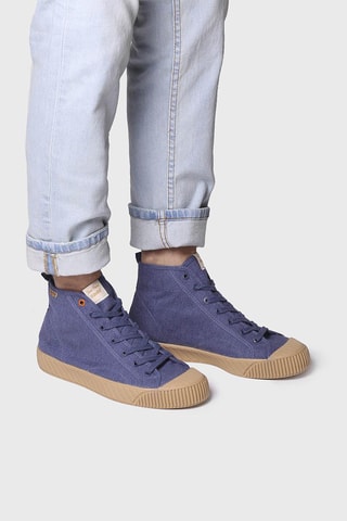 Sneakers subidos Bege - Azul-claro