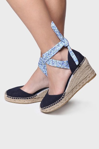 Alpargatas com cunha Azul - Azul