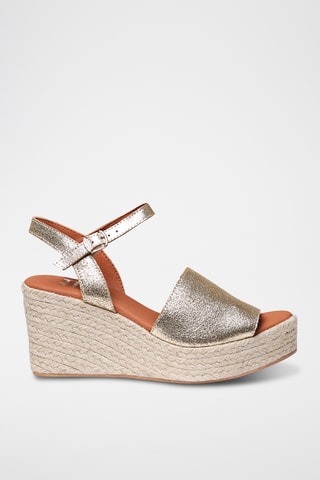 Sandálias com cunha Tamara - Bege