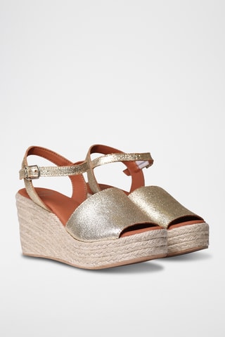 Sandálias com cunha Tamara - Bege