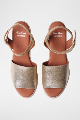 Sandálias com cunha Tamara - Bege