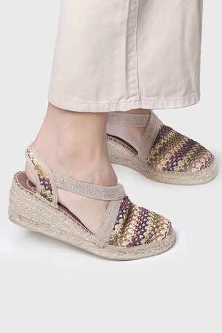 Sandálias com cunha Terra - Bordô