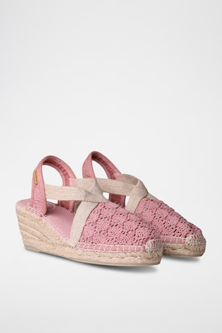 Sandálias com cunha Terra - Rosa