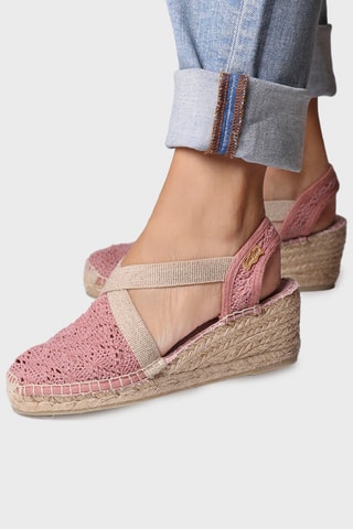 Sandálias com cunha Terra - Rosa