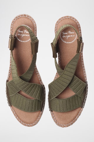 Sandálias com cunha Tura - Caqui