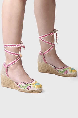 Alpargatas com cunha Lolita - Bege