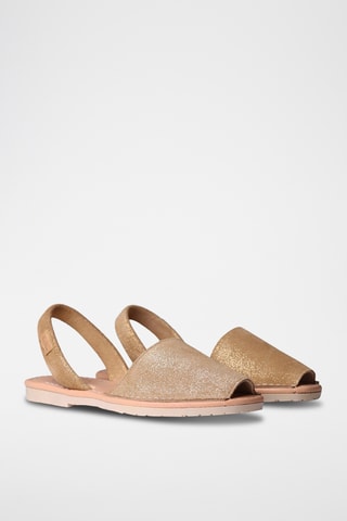 Sandálias menorquinas em nobuck Mao - Bege