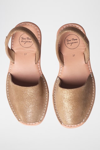 Sandálias menorquinas em nobuck Mao - Bege