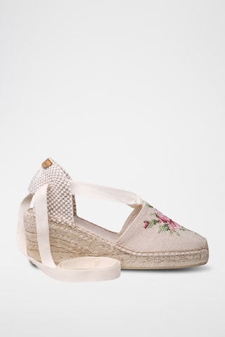 Sandálias com cunha Venecia - Bege