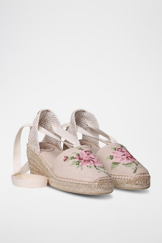 Sandálias com cunha Venecia - Bege