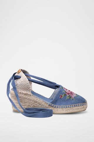 Sandálias com cunha Venecia - Azul-claro