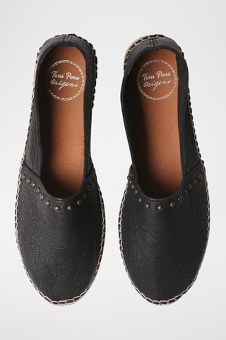 Alpargatas em couro Malita - Preto