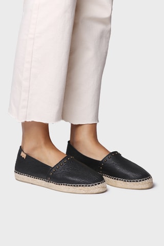 Alpargatas em couro Malita - Preto