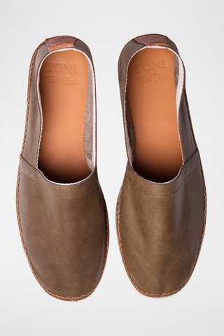 Alpargatas em couro Marc - Caqui