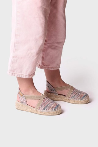 Alpargatas com cunha Edita-S - Cru - Multicor