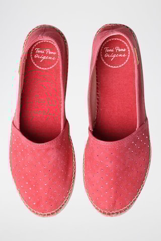 Alpargatas em nobuck Eddy-St - Rosa - Vermelho