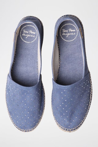 Alpargatas em nobuck Eddy-St - Rosa - Azul