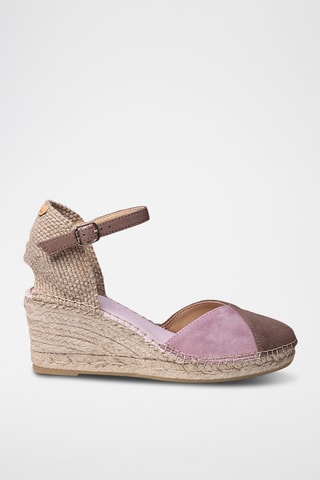 Sandálias com cunha Beral - Toupeira e violeta