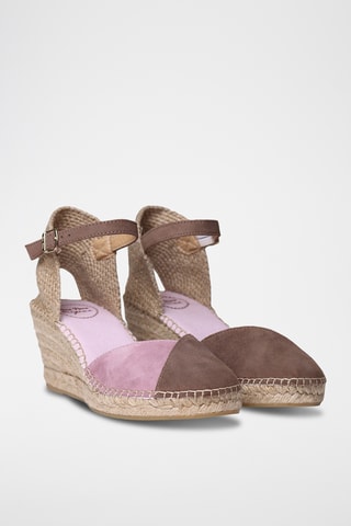 Sandálias com cunha Beral - Toupeira e violeta
