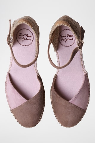 Sandálias com cunha Beral - Toupeira e violeta