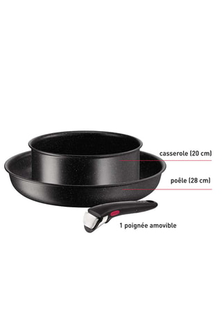 Poêle, casserole et manche amovible - 28/20 cm
