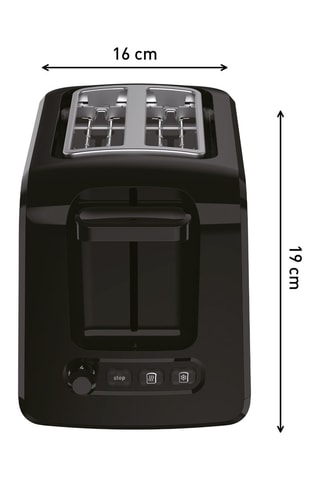 Grille-pain Express - 850 W - 2 fentes - Noir