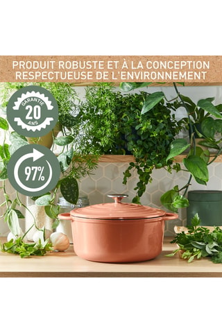Cocotte ronde en fonte d'acier Lov - 25 cm - 5 l