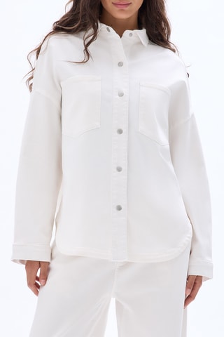 Sovracamicia in jeans - Ecrù