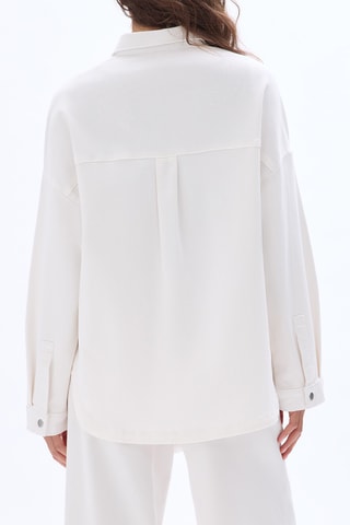 Sovracamicia in jeans - Ecrù