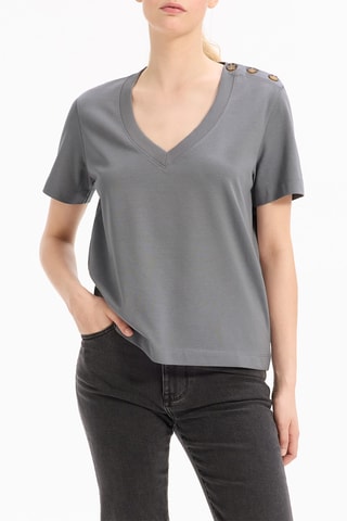 T-shirt droit - Gris foncé