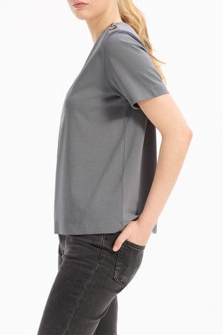 T-shirt droit - Gris foncé