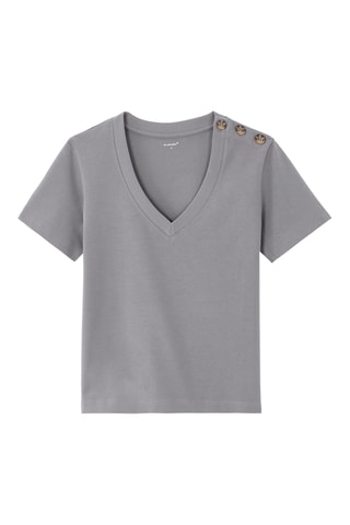 T-shirt droit - Gris foncé