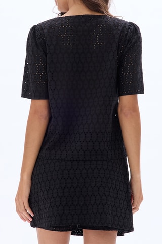 Chemisier en broderie anglaise - Noir