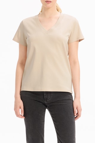 T-shirt droit - Beige
