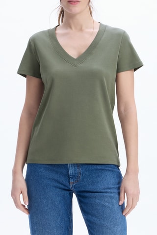 T-shirt droit - Kaki