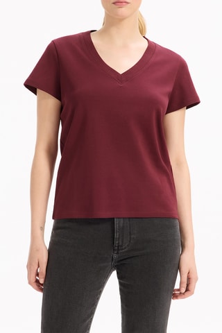 T-shirt taglio dritto - Bordeaux
