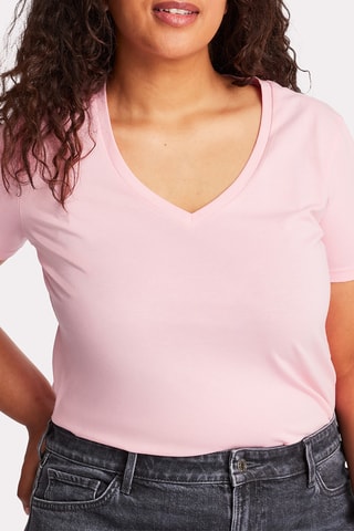 T-shirt straight in cotone bio - Rosa