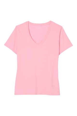 T-shirt straight in cotone bio - Rosa