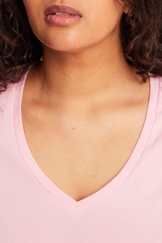 T-shirt straight in cotone bio - Rosa