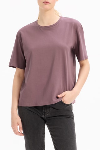 T-shirt large en coton biologique - Violet